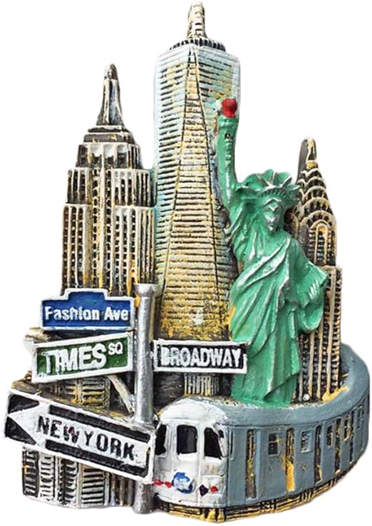 Amazon Com New York Usa 3d Landmark Refrigerator Magnet Tourist Souvenirs Stickers Home Kitchen Decoration Usa Fridge Magnet From China Kitchen Dining