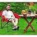 Giantex Folding Moon Saucer Chair Portable Camping Chair, Oversized Outdoor Chair with Cup Holder Carry Bag Steel Frame Padded Seat, Camp Chair for Adultsthumb 2