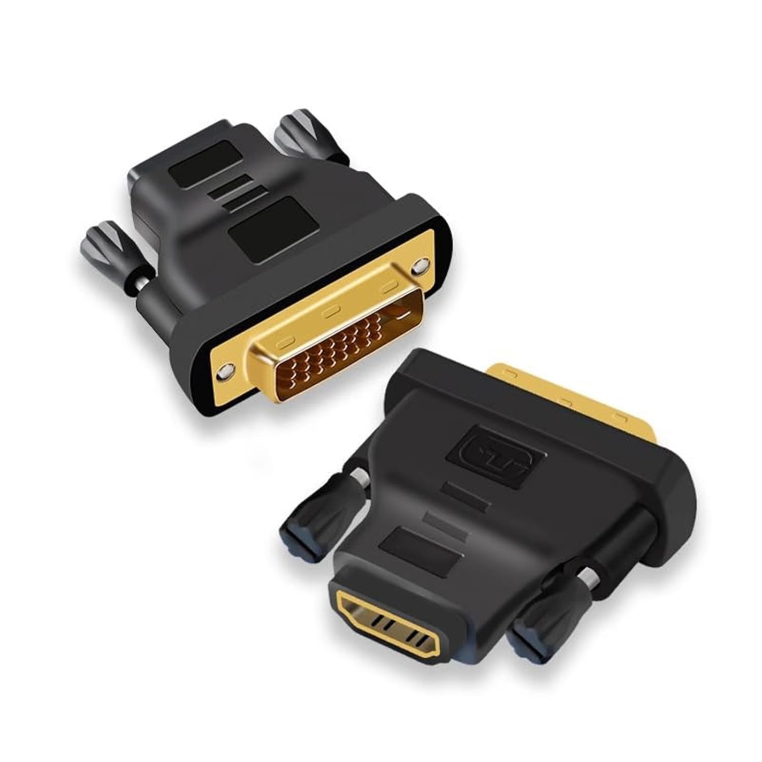 MMOBIEL HDMI to DVI Adapter - Bi-Directional - Male DVI-D Dual Link to Female HDMI - Converter Supports Monitor, PC, TV, Gaming, Projector - 1080p Full HD 60Hz - Gold Connector