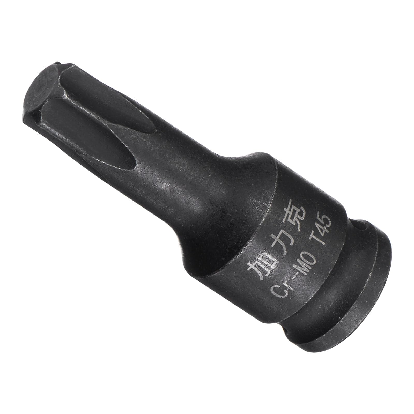 CoCud Impact Torx Bit Socket, T45 1/4" Square Drive 35mm Length, CR-MO Chamfer Design Pin Hole 6 Point Star Socket Bit - (Applications: for Automotive Repair)
