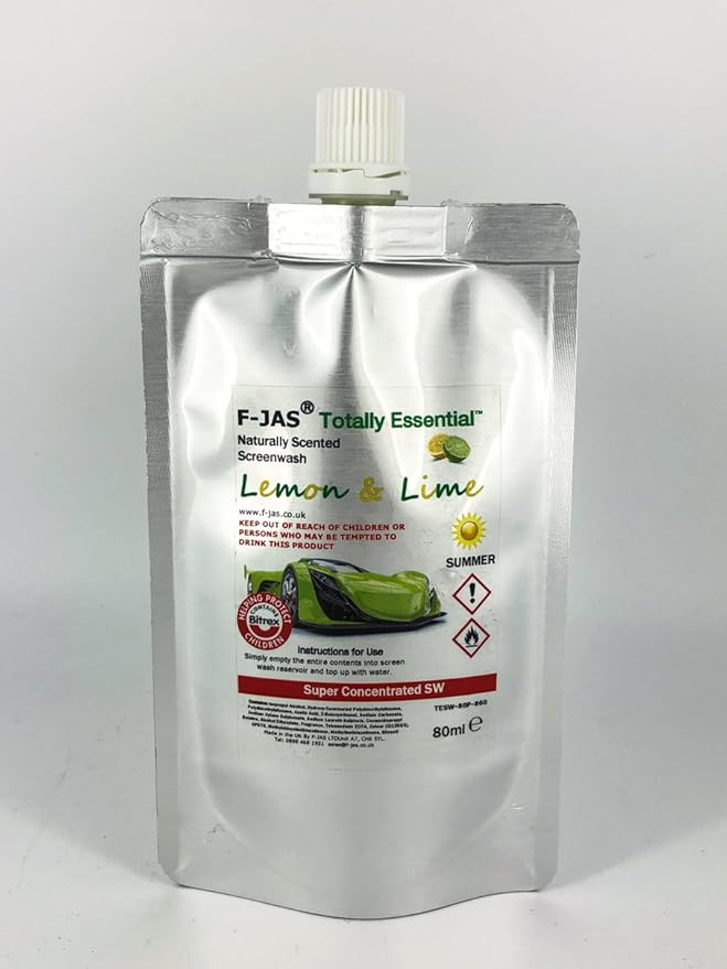 Naturally Scented Windshield Washer Fluid (2.7 Fl oz Pouch Summer Super