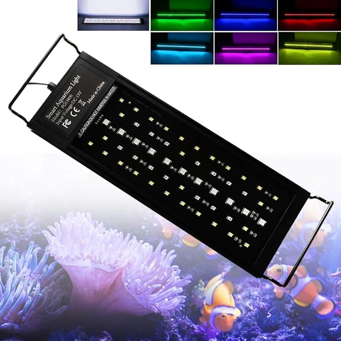 SWANEW 35-50cm LED Aquarium Lampe Tank Leuchte Versenkbare Aquarien Beleuchtung Mit Timer10w 82874201