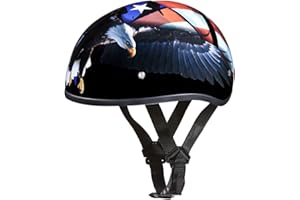 Daytona Helmets Half Skull Cap Motorcycle Helmet – DOT Approved [Graphics]…