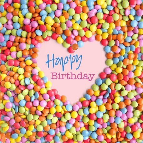 Pack of 20 paper napkins 33 x 33 cm Heart Sweets Sweet Happy Birthday, Colourful,