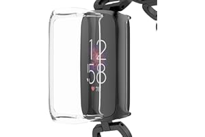 NINKI Compatible Fitbit Luxe Screen Protector Case - Full Coverage Soft TPU Cover Bumper for Luxe/Special Edition SE Accessory (Transparent)