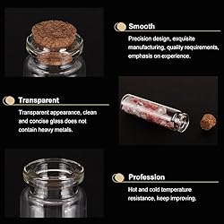 CRASPIRE 18Pcs 9 Size Small Glass Bottles with Cork