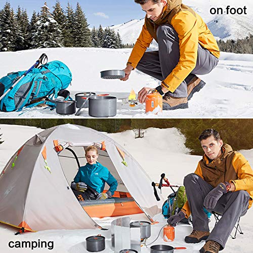 MHOYI Camping Gas Stove klein opvouwbaar Camping Gas Stove Compact Duurzame gasbrander met draagtas voor camping… - Image 5