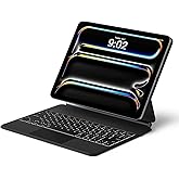 runelk Keyboard Case for iPad Pro 13-inch (M4 2024 / M5 2025), Magic-Style Magnetic Keyboard Case with Multi-Touch Trackpad, Floating Cantilever Stand Compatible with iPad Pro 13 - Charcoal Black