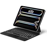 runelk Keyboard Case for iPad Pro 13-inch (M4 2024 / M5 2025), Magic-Style Magnetic Keyboard Case with Multi-Touch Trackpad,