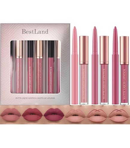 Amazon.com : BestLand 6Pcs Matte Liquid Lipstick + Lip Liner Pens