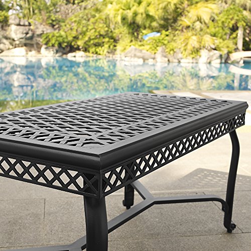 Crosley Furniture CO6203BK Palermo Outdoor Aluminum Coffee Table
