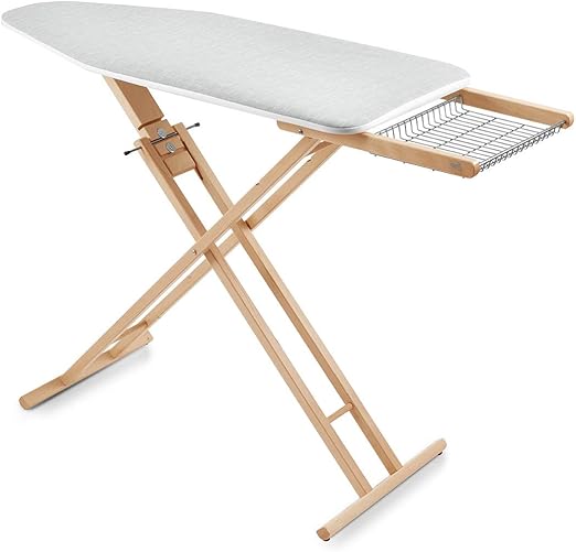 Aris Multistir Folding Ironing Board In Solid Beech Wood 3 height