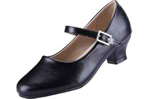 EIGHT KM Toddler Shoes - High Heels Kid Shoes - Multi Sizes & Colors for Ages 3-13 Years - Mary Jane Shoes for Girls Wide Fit Little Girl Dress Shoes - Party Wedding Shoes - Princess Baby Girl Shoes