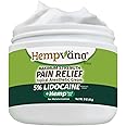 Hempvana 5% Lidocaine Relief Cream, Maximum Strength, AS-SEEN-ON-TV, Strong Cream, Numbs Irritated Nerves for Fast Anorectal Relief, Non-Greasy, Targeted Long-Lasting Relief. Enriched with Hemp, 3 Oz