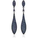 FENBORY Rhinestone Statement Earrings Double Waterdrop Earrings Cluster Crystal Drop Dangle Earrings Prom Party Wedding Earrings for Women