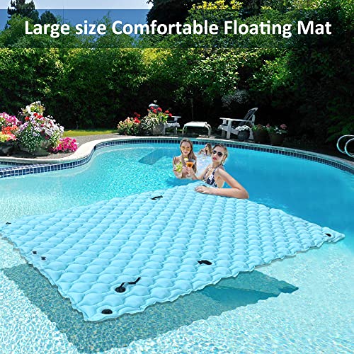 SEBOR Lake Floats, 114"X 90" Giant Inflatable Floating Mat for Lake