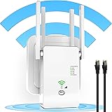 Best WiFi Extender WiFi Booster - 1200M Internet Booster with 10 Feet Ethernet Cable Covers Up to 4500 Sq ft and 50 Devices -