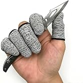 QISLOA 12 PCS Cut Resistant Finger Cots Protector Finger Sleeve Protectors Reusable Finger Guards Finger Covers Protection Co