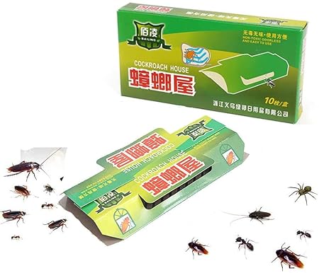 10Pcs Cockroaches Trap Insect Mosquito Killer Pest Reject Black Beetle Trap Environmental Bait Paperboard Home Cockroache House