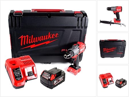 Milwaukee M18 Fpd2 501x Fuel 4933464263 Perceuse Visseuse A Percussion Sans Fil 18 V 135 Nm 1 Batterie 5 Ah Chargeur Dans Une Boite Hd Amazon Fr Bricolage