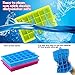 Ice Cube Trays 3 Packs Flexible Silicone 72 Ice Cubes Molds with Spill-Resistant Lids Ice Maker with Removable Cover for Whiskey, Juice, Sport Drinks, LFGB Certified & BPA Free & Safe Seniore