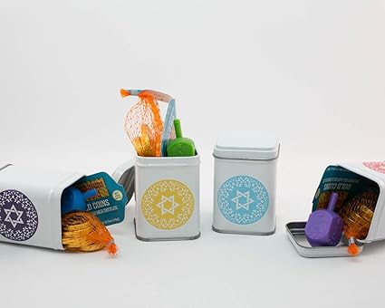Amazon Com Star Of David Decorative Tin Containers 12 Empty