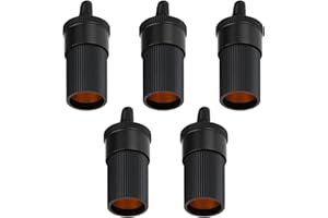 YINETTECH 5Pcs 12V Car Cigarette Lighter Socket Suitable for Cars Motorcycles RVs