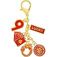 Feng Shui Keychain The Lucky 9 Charm Keychain Harmony Lucky Wealth Porsperity Success Amulet New Year Gift W5510