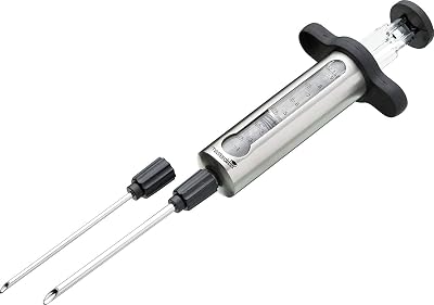MasterClass Meat Injector Stainless Steel Dual Nozzles Brushed Casing