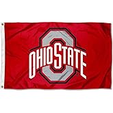 College Flags & Banners Co. Ohio State Buckeyes Polyester Outdoor 3x5 Grommet Banner Flag