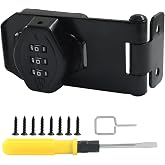 HARSKIYER Mechanical Combination Lock, 3 Digit Keyless Latch, 3 Inch, Black | Corrosion-Resistant Zinc Alloy, 1,000 Code Combinations, Left And Right Door Compatible, Screws And Screwdriver Included