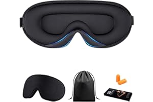 3D Blackout Sleep Mask for Sleeping - Eye Masks for Women & Men, Side Sleeper Friendly, Voyage Essentiel, Cruise Ship Essenti