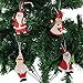 Bstaofy 8PCS 4-Inch Wooden Christmas Santa and Elf Tree Hanging Ornaments Xmas Holiday Party Decoration Gifts