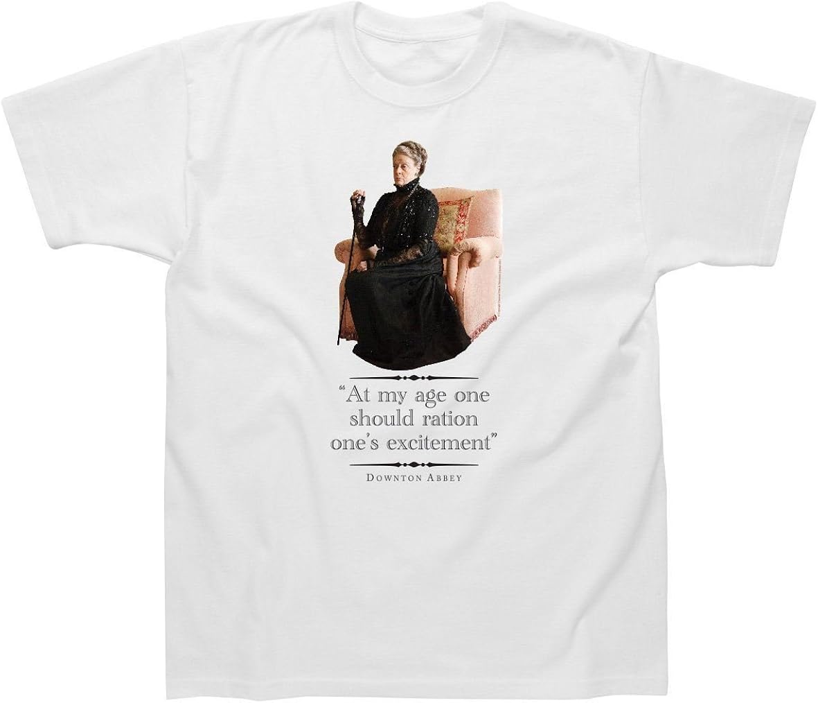 Downton Abbey Official Dowager Countess T-Shirt (White) (Large) | Amazon.com