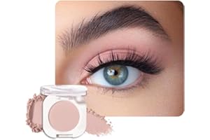 Nude Beige Tan Single Eyeshadow Makeup, Neutral Powde Eye Shadow for Women, Dusty Pink Matte Singles Eyeshadow Palette Pigmen