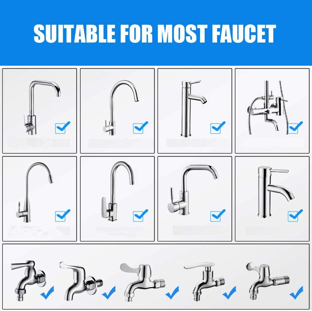 Kaxich 360°Swivel Water Saving Faucet Tap Aerator Nozzle Filter Faucet Adjustable Stainless Steel Spout Splash-Proof for Bathroom Kitchen 100% Brass Interface - Image 5
