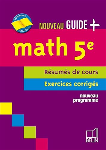 Download Math 5e : Résumés de cours Exercices corrigés PDF