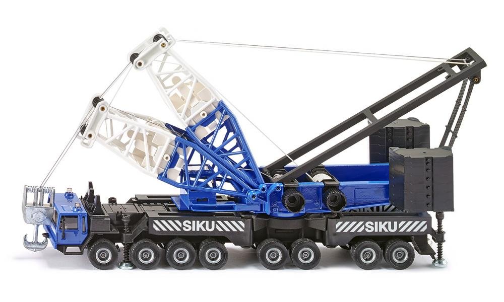 siku 4810, Mobile Crane, 1:55, Interconnectable, Metal,Plastic, Blue, With winch and weights