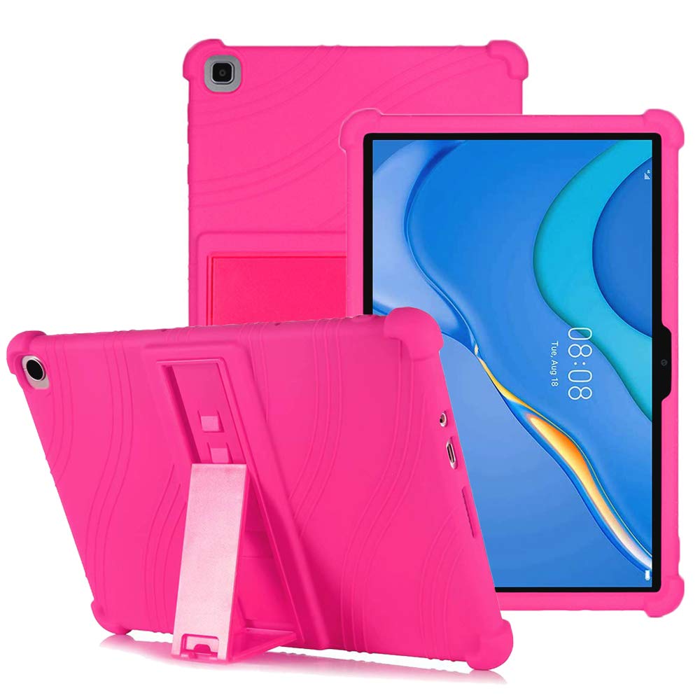 YGoal Silicone Case for Huawei MatePad T 10/Honor Pad X8 10.1- Light Weight Kids Friendly Soft Shock Proof Protective Cover for Huawei MatePad T10, Rose