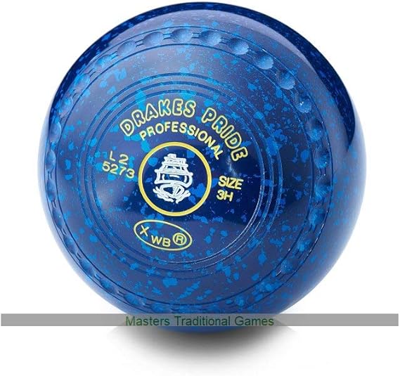 Drakes Pride Professional bowls Blue with Blue speckles, gripped