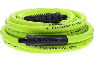 LEGACY MANUFACTURING Flexzilla Air Hose, 3/8 in. x 25 ft., 1/4 in. MNPT Fittings, Heavy Duty, Lightweight, Hybrid, ZillaGreen - HFZ3825YW2