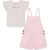 Calvin Klein baby-boys 2 Piece Shortall Set