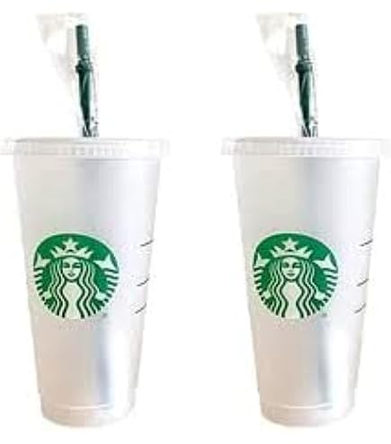 Amazon.com | Starbucks Reusable 24 fl oz Frosted Ice Cold Drink Cup Bundle  Set with Sleeves: Tumblers & Water Glasses