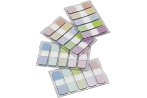 ANDOCA Tabs Flags Assorted Colors, 0.47 x 1.71 Inch Sticky Tabs, Easy to Post, 4 On-The-Go Dispensers/Pack, 400 Pages Total