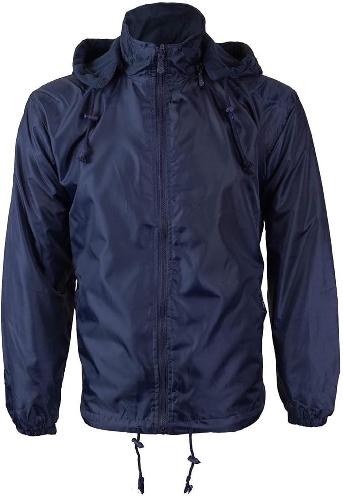 Renegade Sportswear Men’s Nylon Hooded Windbreaker Jacket at Amazon Men