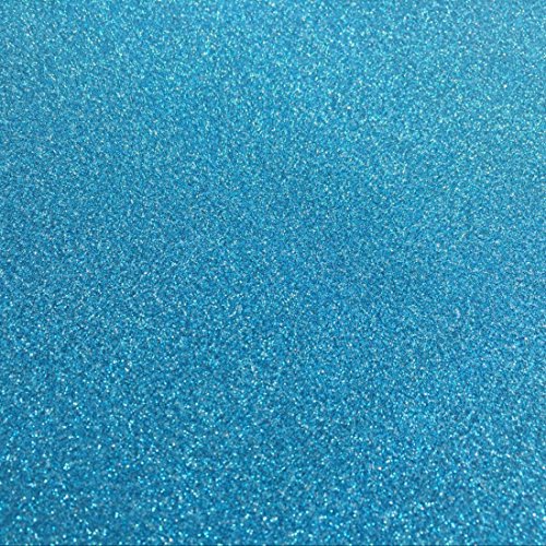levylisa 10 Sheets Large 11.8" x 11.8" Glitter Self-Adhesive Sticker Sticky back Paper Craft Art Sparkling Sign Gemstone Metallic Color Diy Gift (Turquoise)