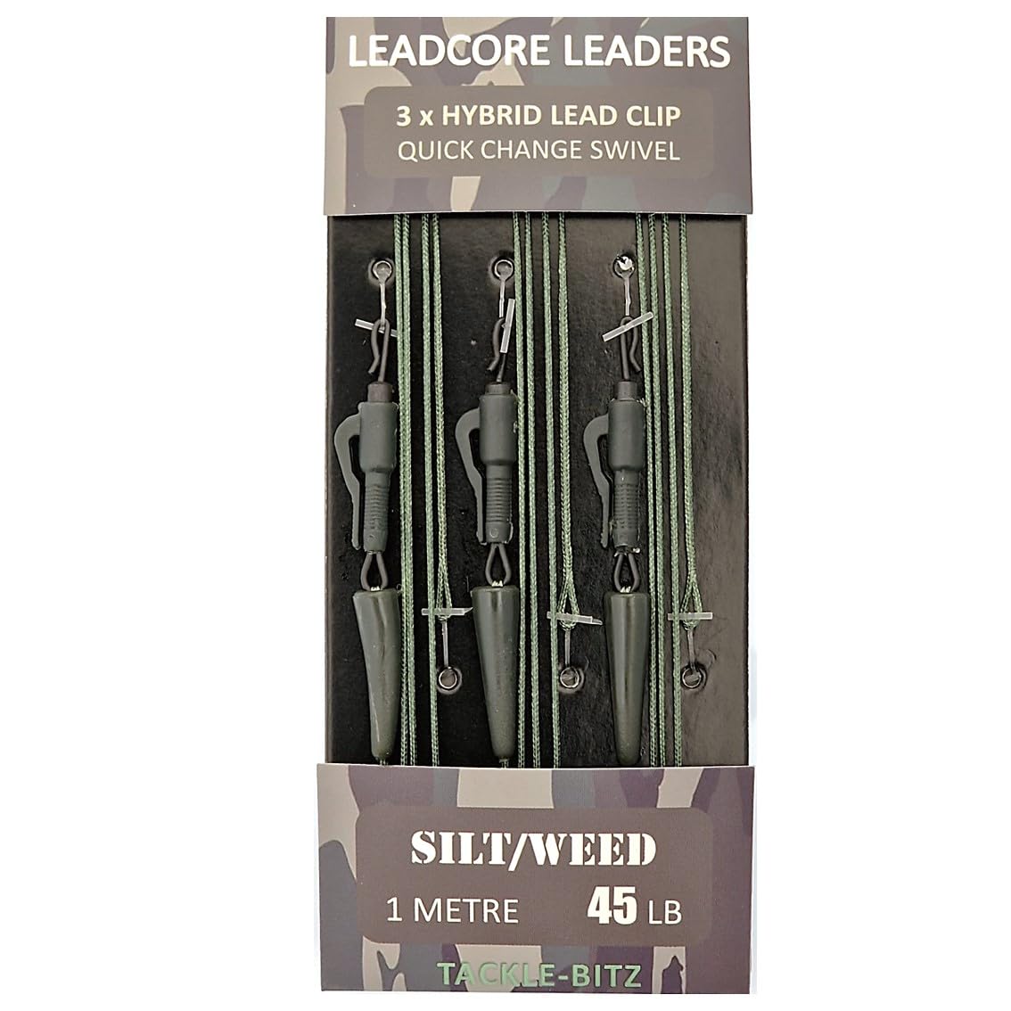 Carp Leadcore Leaders Hybrid Lead clips QC or Ring Swivel Ready Tied (Quick Change swivel)