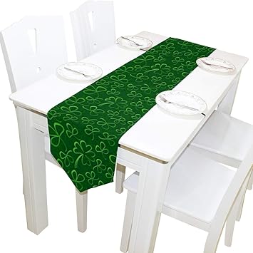 Amazon Com Wihve Table Runner St Patrick S Day Shamrock