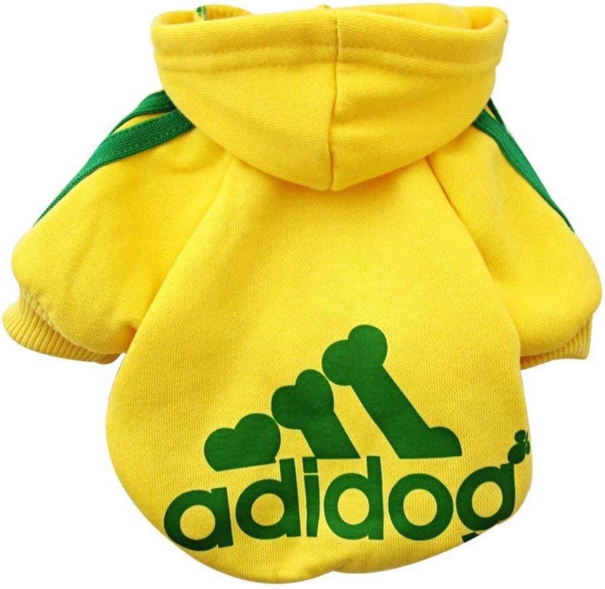 Trudz PET Adidog Hoodies, Rdc Pet Fleece Dog Clothes, Apparel, Basic Hoodie Sweater, Cotton Jacket Sweat Shirt Coat for Small Dog, Puppy, Medium Dog, Cat