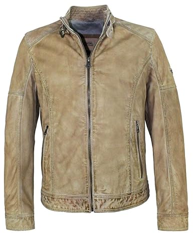 Camel Active - Herren Lederjacke Lammnappa Sand